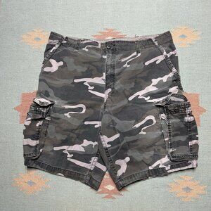 Faded glory camo cargo shorts wide leg baggy skater grunge y2k 40